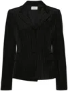 P.a.r.o.s.h American-vent Pinstriped Blazer In Black