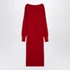 P.a.r.o.s.h . Red Wool And Cashmere Midi Dress