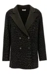 P.a.r.o.s.h Dark Green Animal Print Blazer