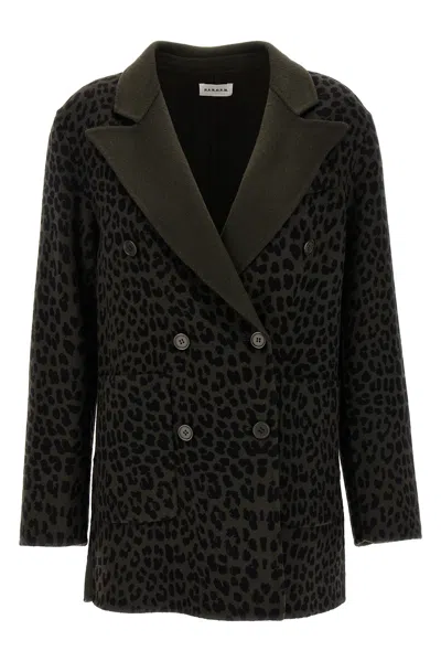 P.A.R.O.S.H P.A.R.O.S.H. ANIMAL PRINT DOUBLE-BREASTED BLAZER