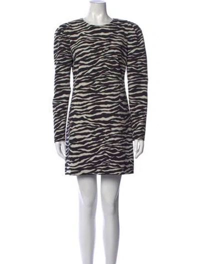 Pre-owned P.a.r.o.s.h Animal Print Mini Dress In Multicolor