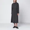 P.a.r.o.s.h . Anthracite Grey Belted Shirt Dress In Gray