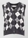 P.a.r.o.s.h Argyle Pattern Regular Fit Sleeveless Top In Multi