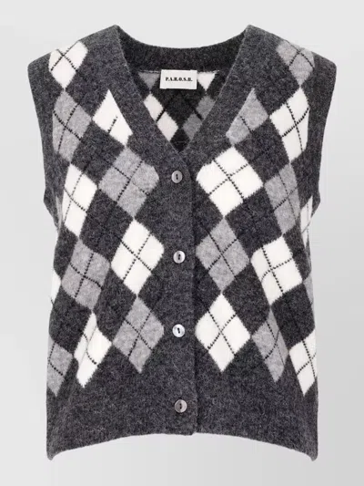 P.a.r.o.s.h Argyle Pattern Regular Fit Sleeveless Top In Multi