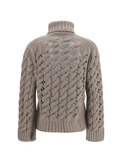 P.a.r.o.s.h Aries Cable-knit Sweater In Neutral