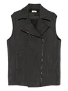 P.a.r.o.s.h Asymetric Zip Gilet In Gray
