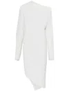 P.a.r.o.s.h Asymmetric Midi Dress In White