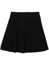 P.a.r.o.s.h Asymmetric Pleated Miniskirt In Black