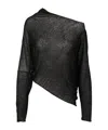 P.a.r.o.s.h Asymmetrical Sweater Knitwear Black In Black
