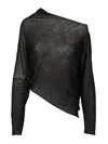 P.a.r.o.s.h Asymmetrical Sweater Knitwear Black In Black