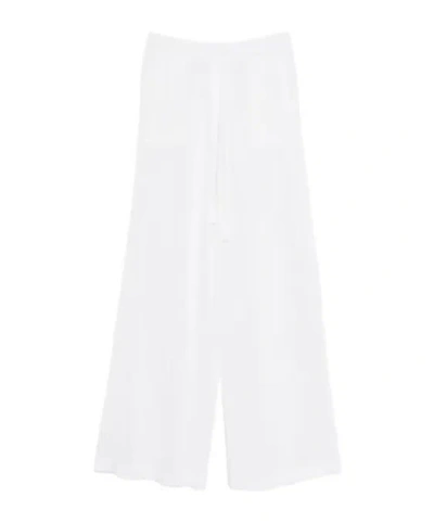 P.a.r.o.s.h Baby Girl Drawstring Trousers In White