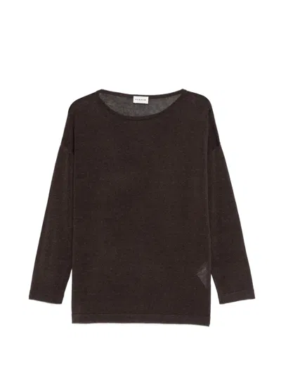 P.a.r.o.s.h Baby Girl Dropped-sleeve Sweater In Brown