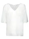 P.a.r.o.s.h Cream Linen And Viscose Sweater In Ivory
