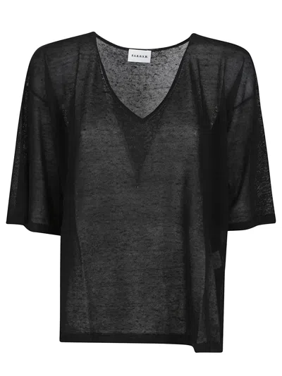 P.a.r.o.s.h Babylon Short Sleeve Sweater In Nero