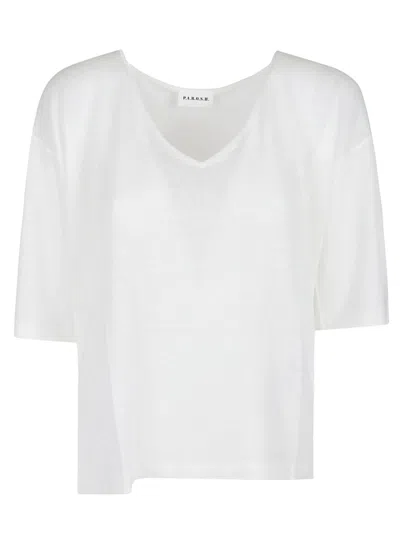 P.a.r.o.s.h Babylon Short Sleeve Sweater In Panna
