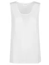 P.a.r.o.s.h Cream White Wool Blend Top In Panna