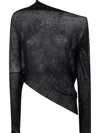 P.a.r.o.s.h Asymmetrical Sweater Knitwear Black In Black