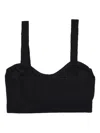 P.a.r.o.s.h Stretchy Bralette With Soft Fabric And Ribbed Hem In Black