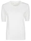 P.a.r.o.s.h Cobalto Short Sleeve Sweater In Panna