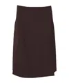 P.a.r.o.s.h Back-slit Midi Skirt In Brown