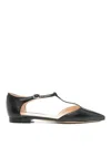 P.a.r.o.s.h Leather Ballet Flats In Black
