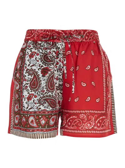 P.a.r.o.s.h Bandana Print Shorts In Red