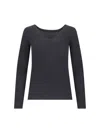 P.a.r.o.s.h Ribbed V-neck Long Sleeve Knitwear In Gray