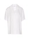 P.a.r.o.s.h Embroidered Linen Shirt In Bianco
