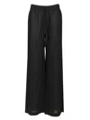 P.a.r.o.s.h Lillie Wide-leg Pants Pressed Crease In Black