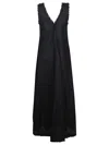 P.a.r.o.s.h Parosh Fringe Edge Maxi Dress In Black