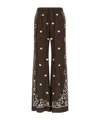 P.a.r.o.s.h P. A.r. O.s. H. Embroidered Trousers In Brown
