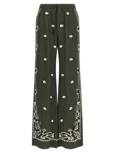 P.a.r.o.s.h Beach26 Pants Green In Gray