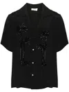 P.a.r.o.s.h Bead Embellished Camp-collar Shirt In Nero
