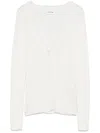 P.a.r.o.s.h Bead-embellished Cardigan In White