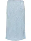 P.a.r.o.s.h Bead-embellished Chiffon Skirt In Blue