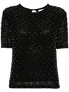 P.a.r.o.s.h Bead-embellished T-shirt In Black
