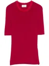 P.a.r.o.s.h Bead-embellished T-shirt In Pink