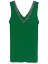 P.a.r.o.s.h Bead-embellished Tank Top In Green