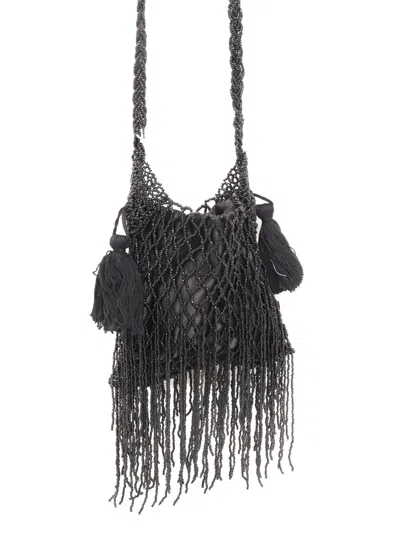 P.a.r.o.s.h Beaded Bag In Black