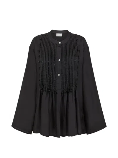 P.a.r.o.s.h Bead-embellished Pleated Blouse In Multi