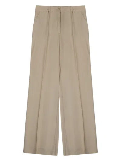 P.a.r.o.s.h Wide-leg Trousers With High Waist And Front Button Closure In Pink