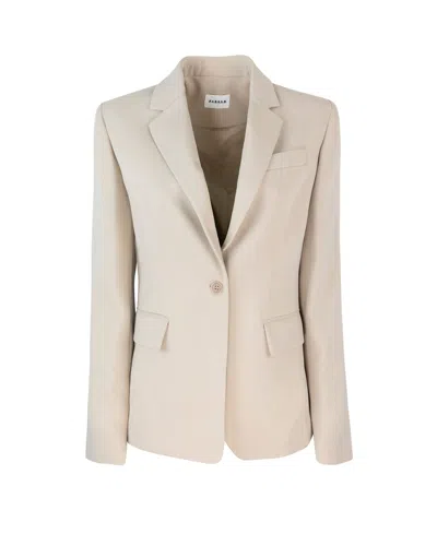 P.a.r.o.s.h Blazer Beige In Cady In Toni Neutri