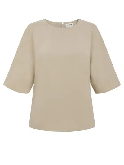 P.a.r.o.s.h Beige Cady Blouse In Sand