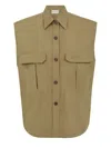 P.a.r.o.s.h Beige Cotton Blend Vest Shirt In Beige