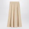 P.a.r.o.s.h Parosh Tafetta Maxi Skirt In Beige