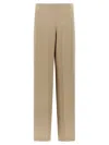 P.a.r.o.s.h Wide Leg Trousers In Beige