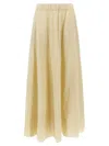 P.a.r.o.s.h Flared Design Skirt With Side Slit Pockets In Beige