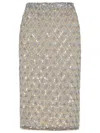 P.a.r.o.s.h Sequin Detailed Skirt In Beige