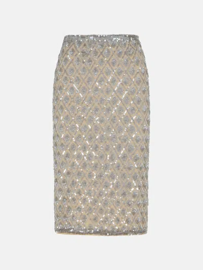 P.a.r.o.s.h Beige Polyamide Blend Skirt