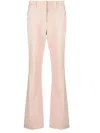 P.a.r.o.s.h Flared Trousers With Side Stripe Detail In Beige